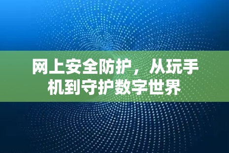 网上安全防护,从玩手机到守护数字世界