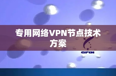 专用网络VPN节点技术方案