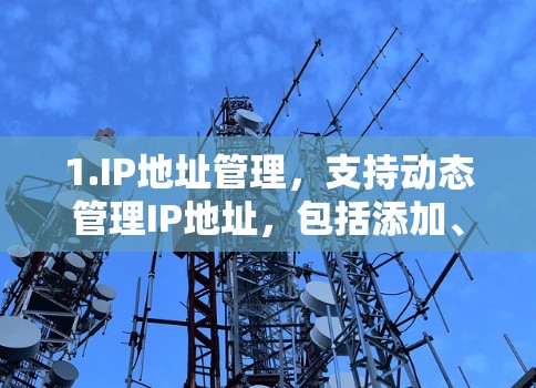 1.IP地址管理,支持动态管理IP地址,包括添加、删除和修改