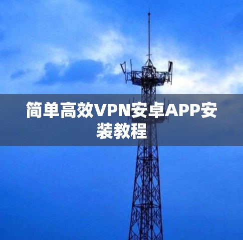 简单高效VPN安卓APP安装教程